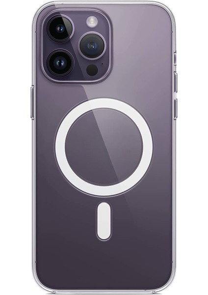 Apple iPhone 15 Pro Uyumlu Magesafe Wireless Şarj Özellikli Şeffaf Silikon Kılıf fiyatları
