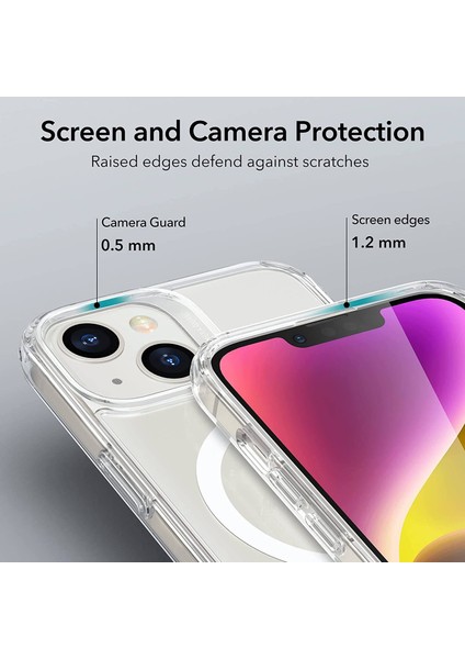 Apple iPhone 15 Pro Uyumlu Magesafe Wireless Şarj Özellikli Şeffaf Silikon Kılıf fırsatları