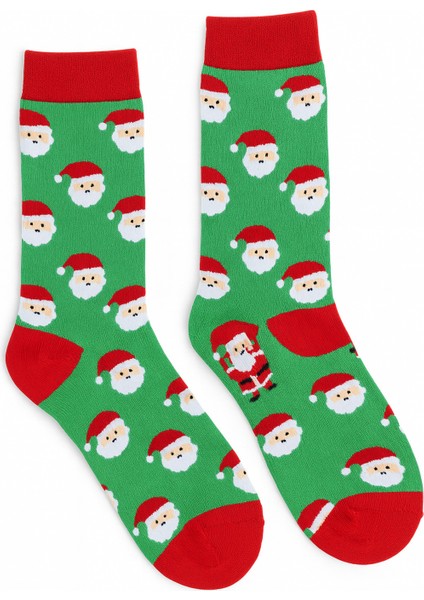 Renkli Noel Baba Temalı Çorap, Rahat ve Eğlenceli Tasarım, 36-44 Numara fiyatları