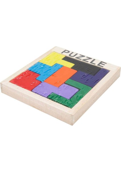 Tetris Şekilli Ahşap Puzzle Oyunu – 8 Parça Renkli Ahşap Eğitici Puzzle modelleri