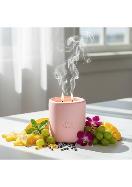 Romantik Anların Tanığı, Çift Alevli Özel Mum, Sevgiliye Unutulmaz Hediyelik Hatıra, Pembe Renk indirimleri