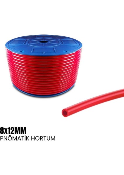 Pnömatik Hortum 8X12MM Karavan Su Tesisatı - Kırmızı