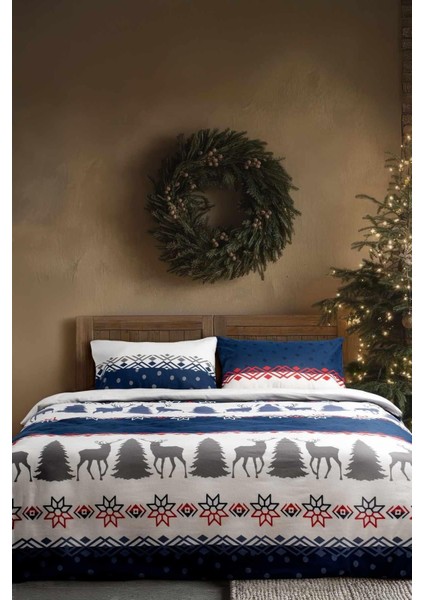 Cotton Collection Kışlık Pazen Tek Kişilik Nevresim Seti Winter