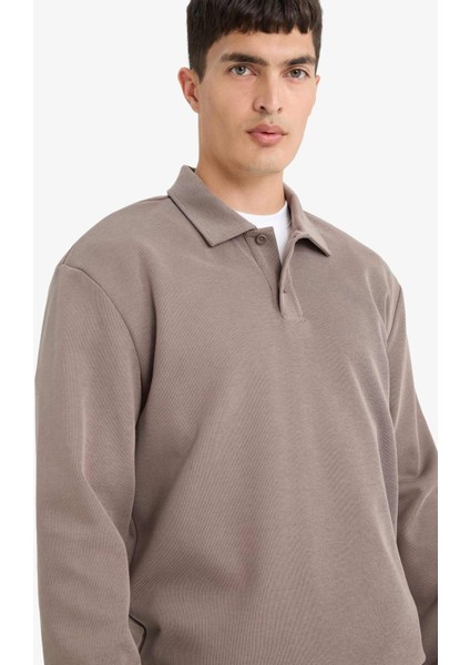 Regular Fit Polo Yaka SWEATSHIRT E9628AX25AU fırsatları