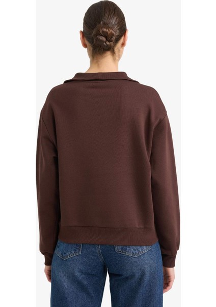 Regular Fit Yarım Fermuarlı Balıkçı Yaka Basic Düz SWEATSHIRT G4761AX25WN indirimleri