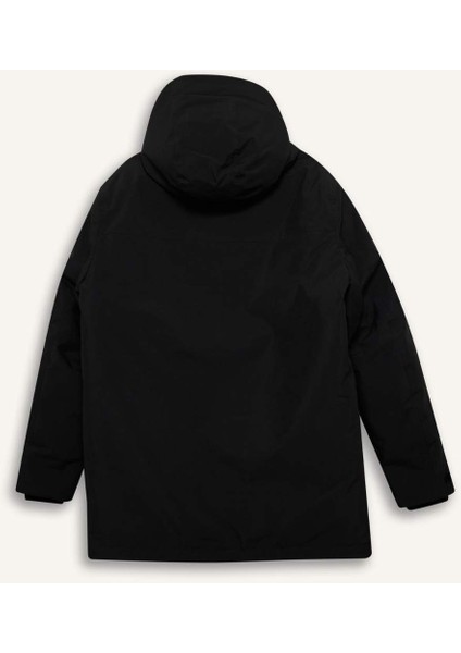 Su İtici Regular Fit Kapüşonlu Çift Cepli Fermuarlı Çıtçıtlı Mont F5701AX25WN