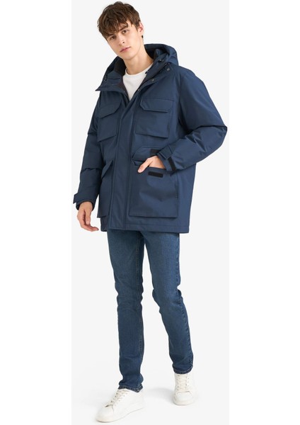 Su İtici Regular Fit Kapüşonlu Çift Cepli Fermuarlı Çıtçıtlı Mont F5701AX25WN fiyatları