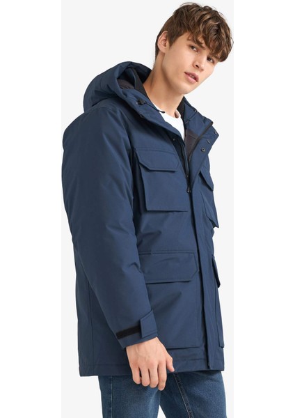 Su İtici Regular Fit Kapüşonlu Çift Cepli Fermuarlı Çıtçıtlı Mont F5701AX25WN fırsatları