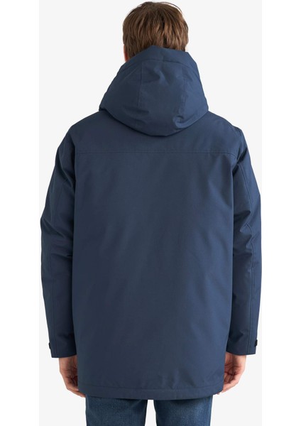 Su İtici Regular Fit Kapüşonlu Çift Cepli Fermuarlı Çıtçıtlı Mont F5701AX25WN