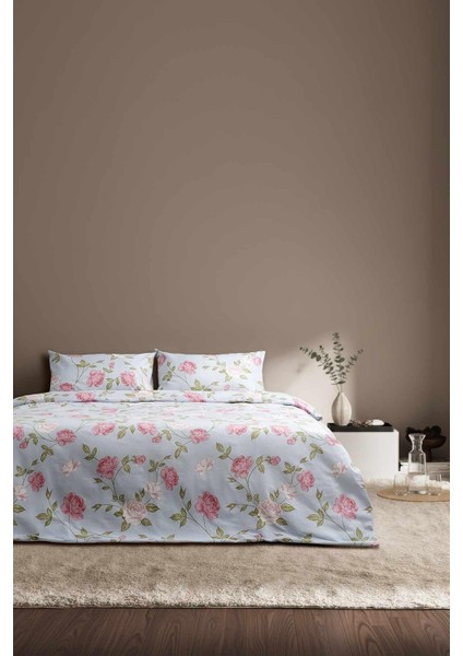 Cotton Collection Kışlık Pazen Tek Kişilik Nevresim Seti Rose