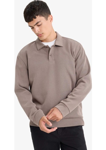 Regular Fit Polo Yaka SWEATSHIRT E9628AX25AU modelleri