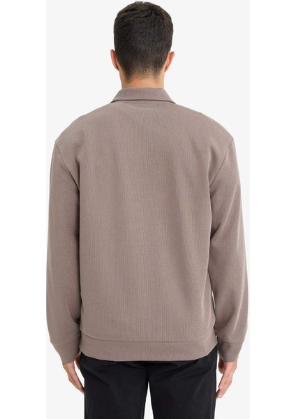 Regular Fit Polo Yaka SWEATSHIRT E9628AX25AU