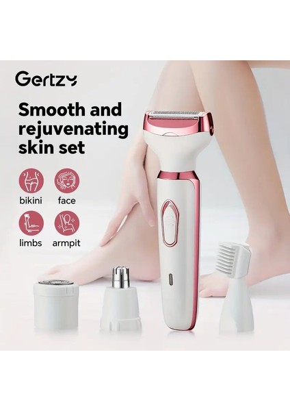 4'ü 1 Arada Şarj Edilebilir Kadınlar Için Elektrikli Tıraş Makinesi modelleri