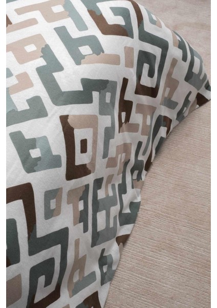 Cotton Collection Kışlık Pazen Çift Kişilik Nevresim Seti Geo Harmony fiyatları