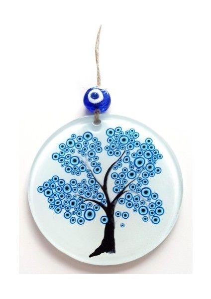 Nazar Ağacı Füzyon Cam Nazar Boncuklu Duvar Dekoru