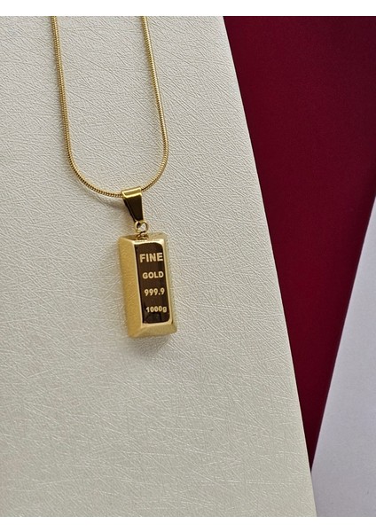 Xuping Külçe Model Altın Renk Çelik Kolye