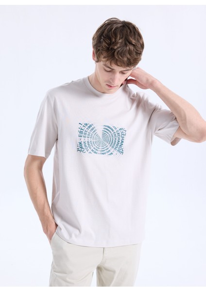 Bisiklet Yaka Beyaz Erkek T-Shirt XM001469AF12308M1153 T-Shirt fiyatları