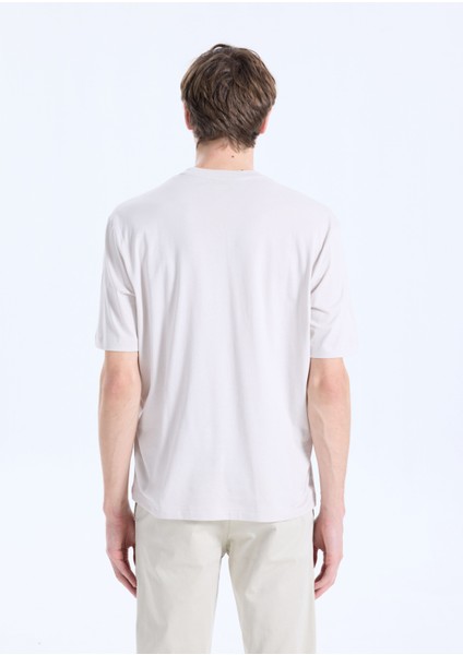 Bisiklet Yaka Beyaz Erkek T-Shirt XM001469AF12308M1153 T-Shirt indirimleri