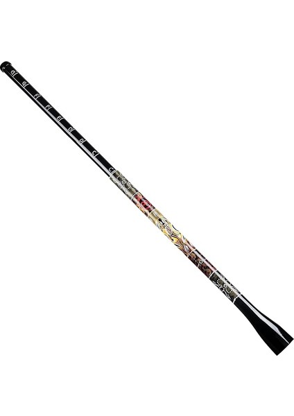 Perküsyon Sentetik Trombon Didgeridoo - Pitch Ayarlanabilir Rüzgar Enstrümanı - Tuning G, F, E, D, C - Fiberglas, Çok Renkli (Tsddg1-Bk)