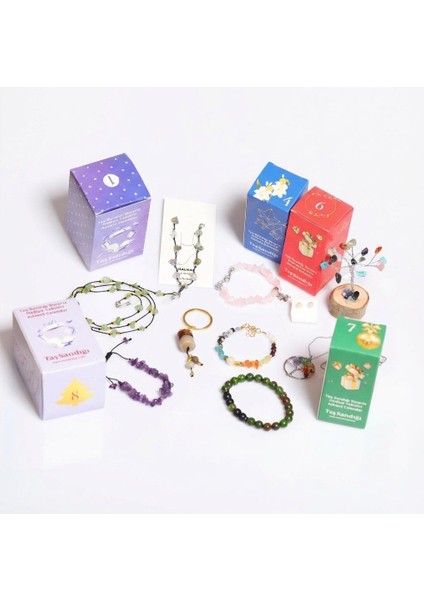 10’lu Doğal Taş Kutusu – 10 Lu Advent Calender - Her Kutudan Farklı Bir Ürün! fiyatları