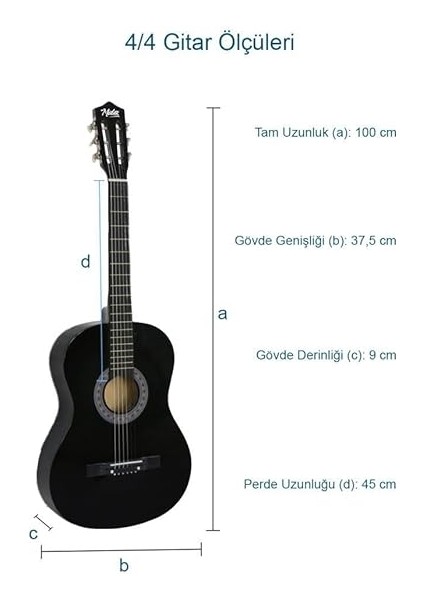 CG-270BK Siyah Klasik Gitar 4/4 Yetişkin Boy Sap Ayarlı Full Set modelleri