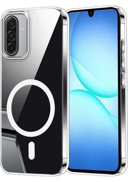 Samsung Galaxy A36 Uyumlu Magesafe Wireless Şarj Özellikli Şeffaf Silikon Kılıf