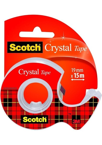 6 – 1225D Bantlık Dahil 1 Rulo Crystal Yapışkan Bant 19 mm x 15 M