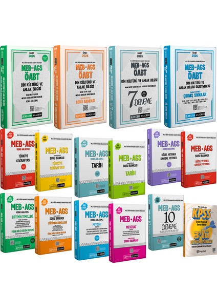 2026 Meb Ags Öabt Din Kültürü Konu Anlatımı-Soru Bankası-Deneme-Çıkmış Sorular(Ags Konu Soru Seti)