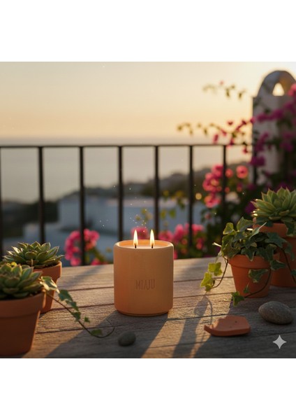 Enerji Veren Sıcak Tasarım, Çift Alevli Mat Dokulu El Yapımı Mum, En Yakın Arkadaşa Hediye, Turuncu indirimleri