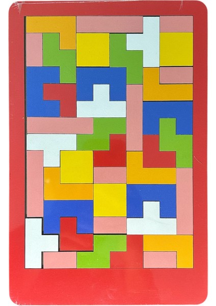 Kırmızı Ahşap Tetris Blokları Eğitici ve Zeka Geliştirici Oyun Seti fırsatları