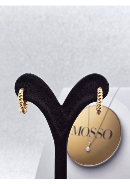 Xuping Burgu Model Çelik Küpe Gold Renk