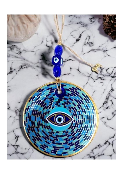 Prizma Desen Nazar Boncuklu Gözlü Duvar Süsü Cam Duvar Dekoru fırsatları