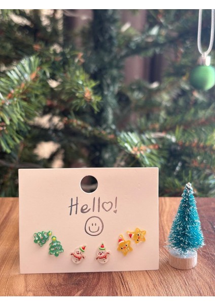 Yılbaşı Temalı Küpe Seti modelleri