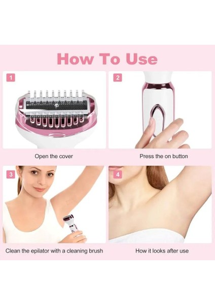 4'ü 1 Arada Kadınlar Için Elektrikli Tüy Alma Makinesi