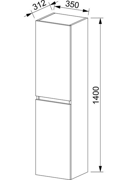 Venna 65 cm Beyaz %100 Mdf Lavabolu Banyo Dolabı, Aynalı Üst Dolap ve Boy Dolabı modelleri
