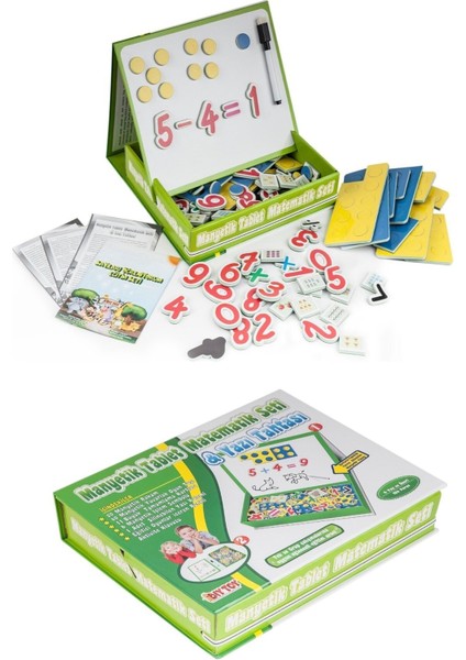 Yeşil Manyetik Yazı Tahtası Eğitici Set, Matematik ve Sayısal Öğrenme Oyuncağı