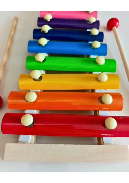 Renkli Ahşap 8 Nota Eğitici Ksilefon ile Müzik Keyfi indirimleri