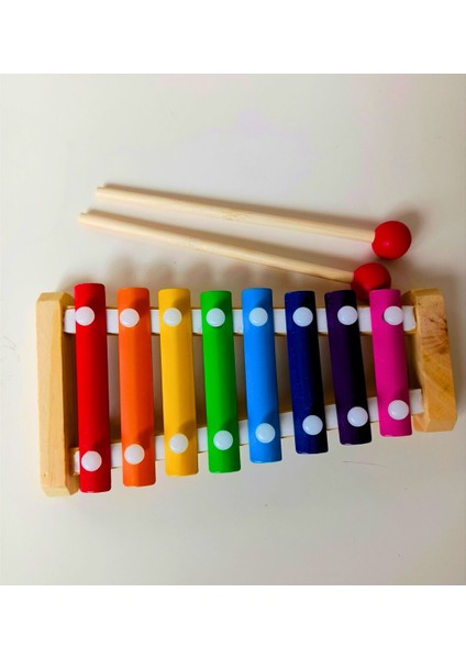 Renkli Ahşap 8 Nota Eğitici Ksilefon ile Müzik Keyfi