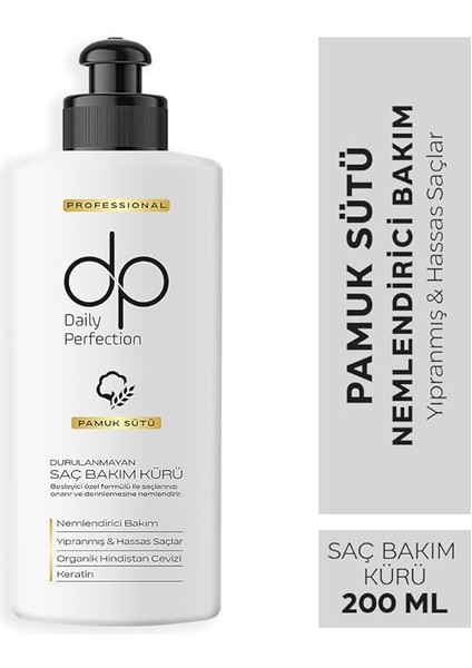Daily Perfection Pamuk Sütü Durulanmayan Saç Bakım Kürü 200 ml fiyatları