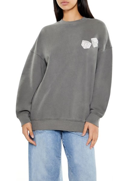 Dont Play With My Heart Baskılı Sweatshirt fiyatları