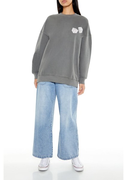 Dont Play With My Heart Baskılı Sweatshirt fırsatları