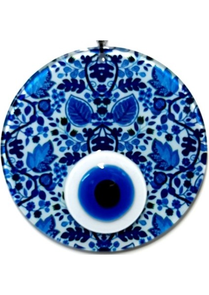 Yaprak Desenli El Yapımı Cam Nazar Boncuğu Yaprak Desenli Cam Duvar Süsü fiyatları