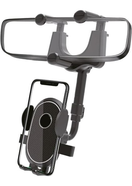 Profesyonel Araç Içi Telefon Tutucu Ergonomik Tasarım Rahat Kullanım Dikiz Aynasına Montaj 360 Derece Dönebilen Cep Telefonları Için Uygundur RT-627 (RT-627)