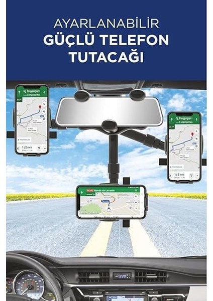 Profesyonel Araç Içi Telefon Tutucu Ergonomik Tasarım Rahat Kullanım Dikiz Aynasına Montaj 360 Derece Dönebilen Cep Telefonları Için Uygundur RT-627 (RT-627) fiyatları