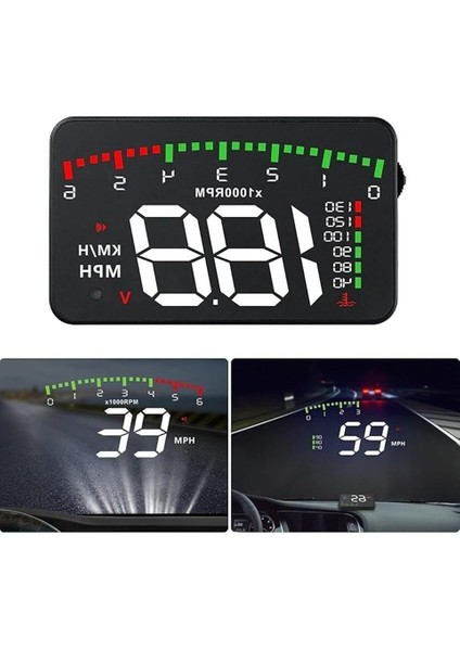 Motor Su Sıcaklık Göstergesi Saati Olmayan Araçlar Için Harici Dijital Gösterge Ekranı Obd