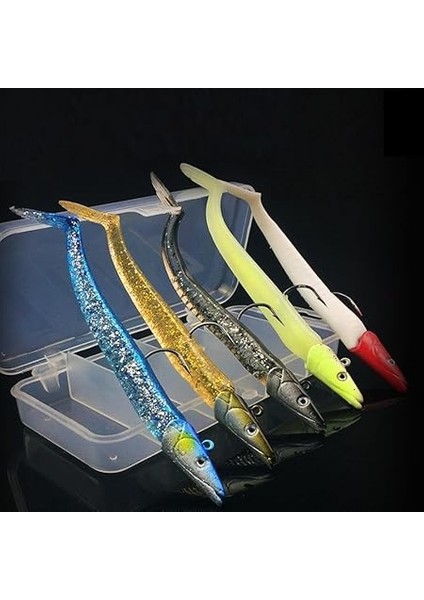 5 Adet 12CM 20GR Silikon Jig Balık Yem Seti Çipura Levrek Katili Kutulu fiyatları