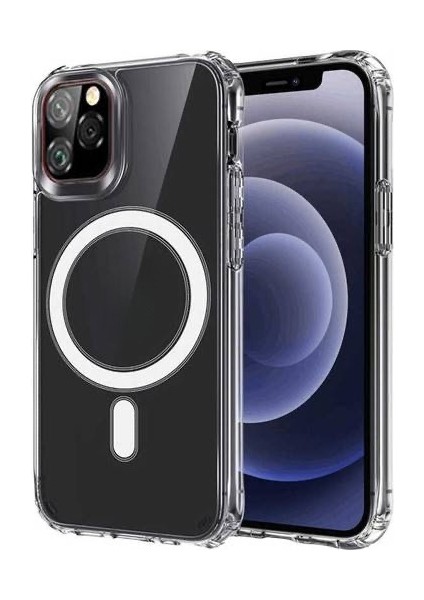 Apple iPhone 11 Pro Uyumlu Magesafe Wireless Şarj Özellikli Şeffaf Silikon Kılıf fiyatları