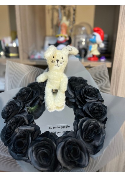 Tavşanlı Ayna Buketi Sana Senden Daha Güzel Çiçek Bulamadım Yazılı Özel Günler Için