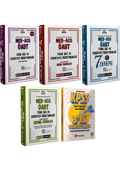 2026 Meb Ags Öabt Türk Dili ve Edebiyatı Konu Anlatımı-Çözümlü Soru Bankası-7 Deneme-Çıkmış Sorular