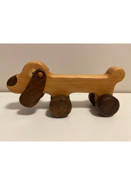 El Yapımı Ahşap Köpek Figürü, Eğitici ve Dekoratif Obje, Sıcak Kahverengi fiyatları